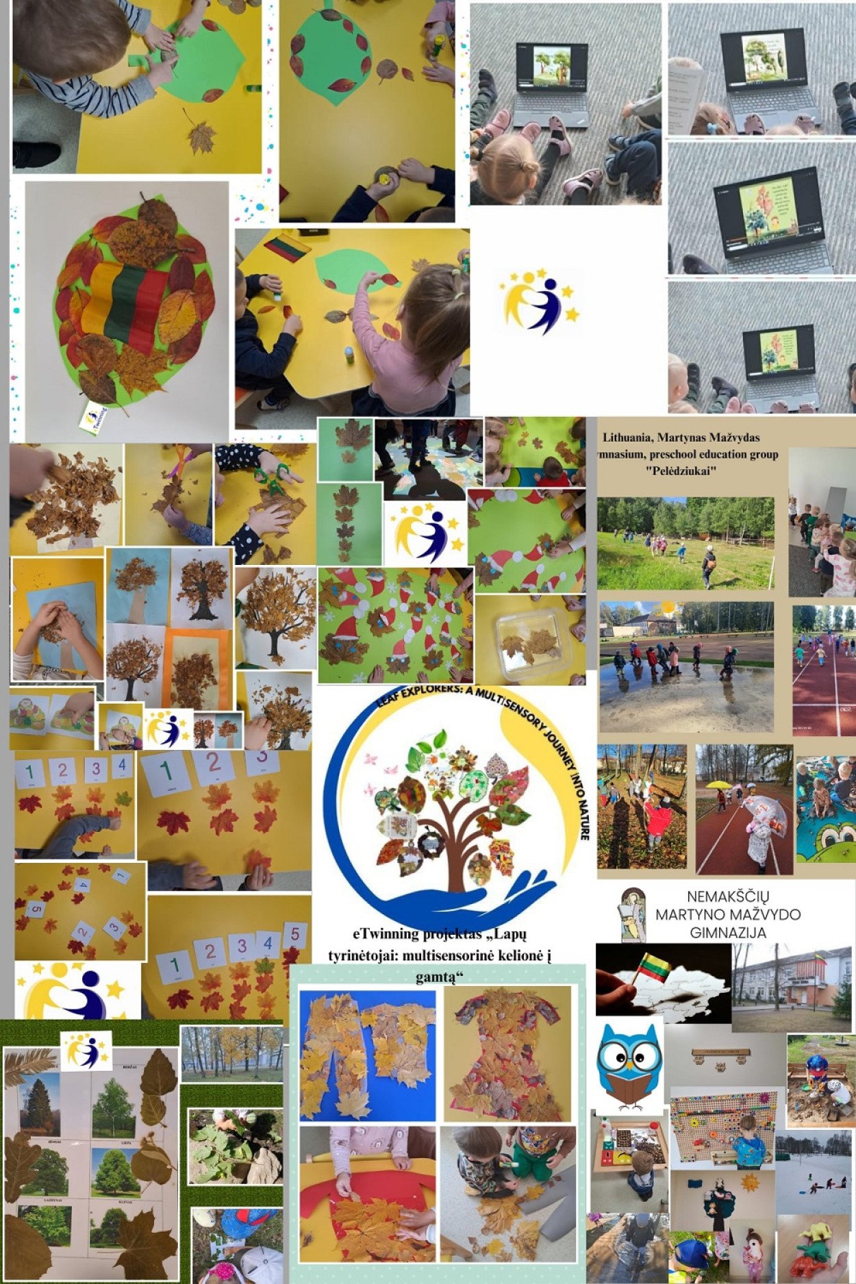 eTwinning projektas “Lapų tyrinėtojai: multisensorinė kelionė į gamtą“