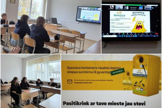 Mokiniai gilina žinias apie rūšiavimą