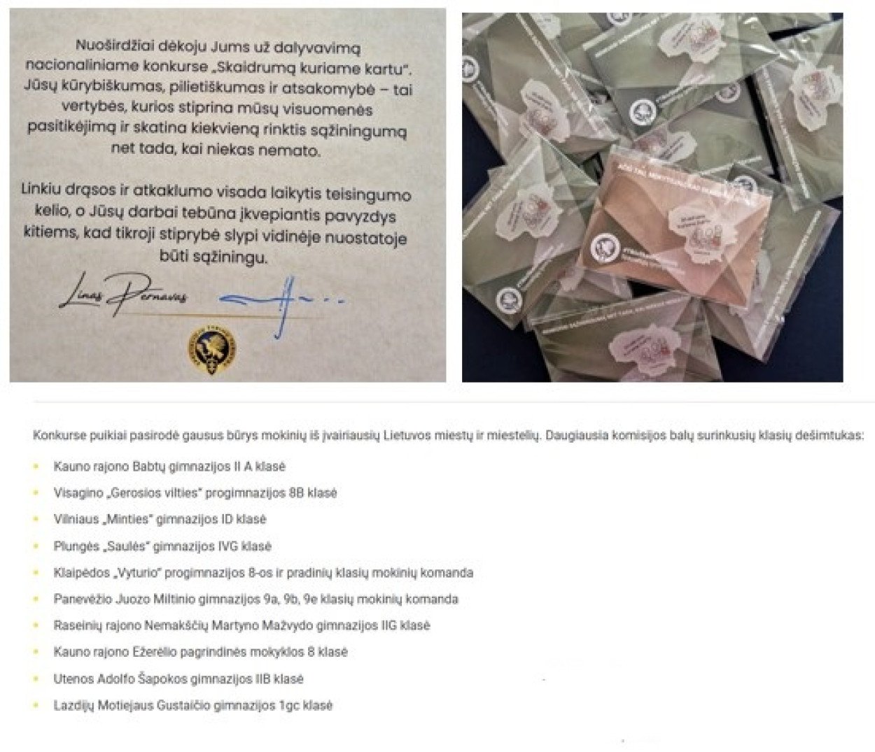 Padėkos už dalyvavim...