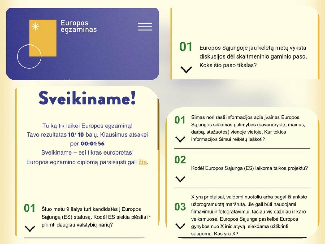Europos dieną mokini...