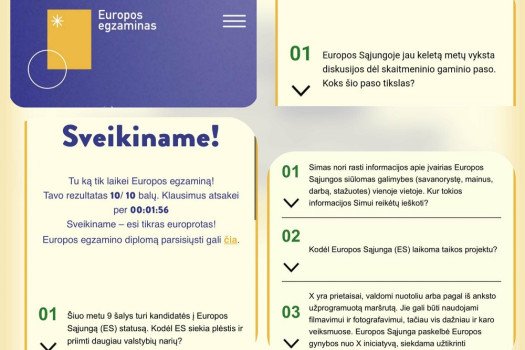 Europos dieną mokini...