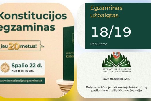 Gimnazijoje vyko visuotinis teisinių žinių konkursas „Konstitucijos egzaminas“